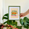 Books, Tea, Plants and Cats A5 Print