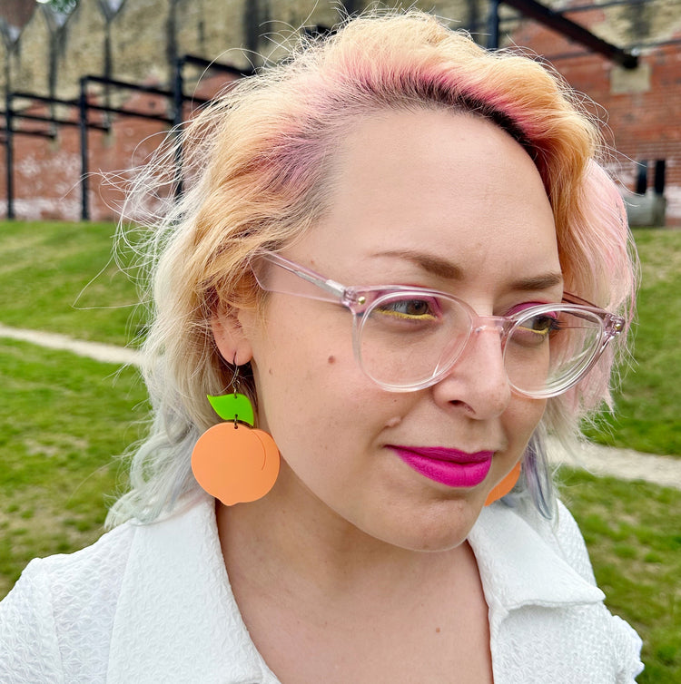 Peach Statement Earrings