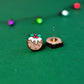 Christmas Pudding Stud Earrings