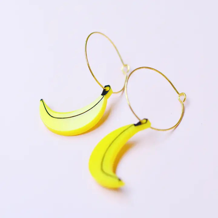 Banana Hoop Earrings