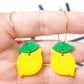 Lemon Hoop Earrings