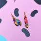 Artist Paint Palette Huggie Earrings