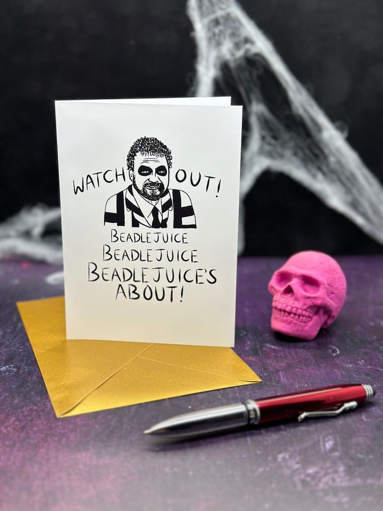 Beadlejuice Greetings Card