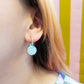 Kiss Me Love Heart Huggies Earrings