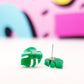 Monstera Stud Earrings