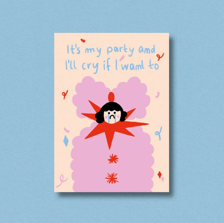 Cry Birthday Party Postcard Print