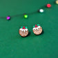 Christmas Pudding Stud Earrings