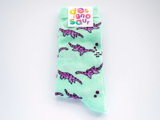Designosaur Plesiosaur Socks
